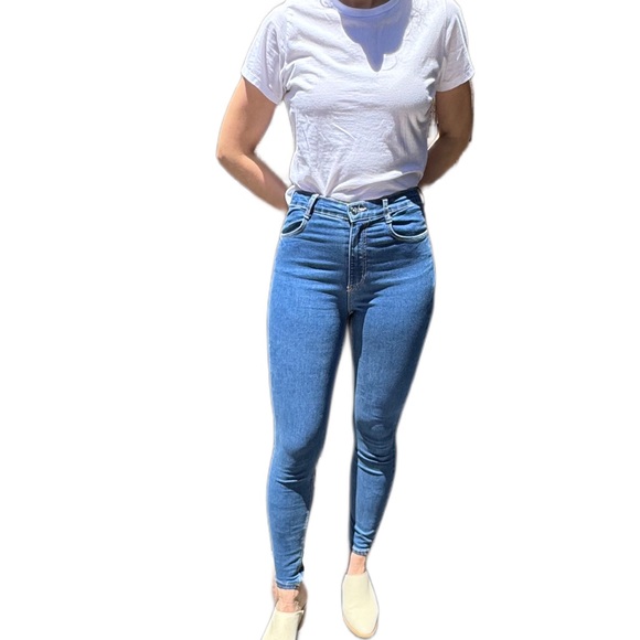 Zara blue skinny jeans stretchy size USA 4 EUR 36 - Picture 5 of 6